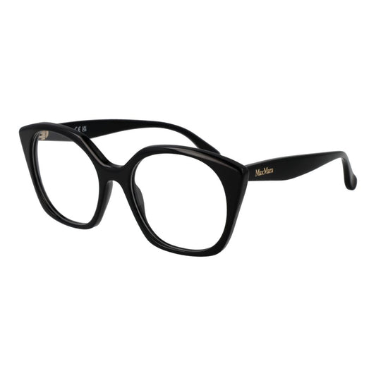 Eyeglasses Frames by Max Mara for women in acetate black features an refined silhouette, showcasing the refined black coloured frame and sophisticated full-frame frame design.