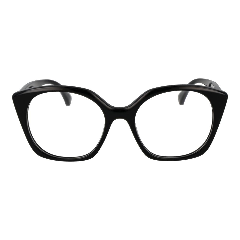 Eyeglasses Frames by Max Mara for women in acetate and black showcases a refined silhouette, detailed with a black coloured frame finish and a sophisticated full-frame frame design.