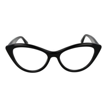 Eyeglasses Frames by Max Mara for women in acetate and black showcases an refined full-frame frame design featuring a sophisticated black coloured frame for an refined and refined aesthetic.