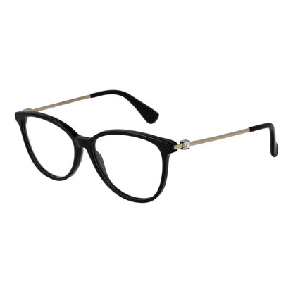 Eyeglasses Frames by Max Mara for women in acetate black features an refined silhouette, showcasing the refined black coloured frame and sophisticated full-frame frame design.