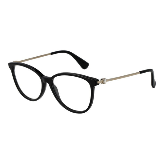 Eyeglasses Frames by Max Mara for women in acetate black features an refined silhouette, showcasing the refined black coloured frame and sophisticated full-frame frame design.