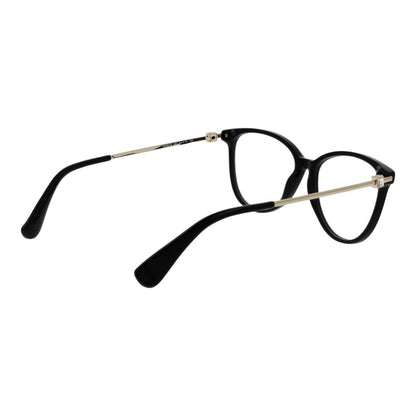 Eyeglasses Frames by Max Mara for women in acetate black showcases a refined full-frame frame design with a refined black coloured frame finish for a refined and sophisticated look.