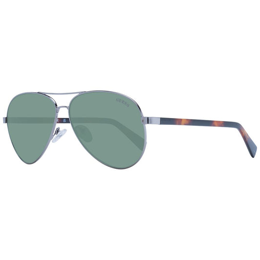 Guess Aviator Non-Polarized Dark-Tint Metal Sunglasses - Silver