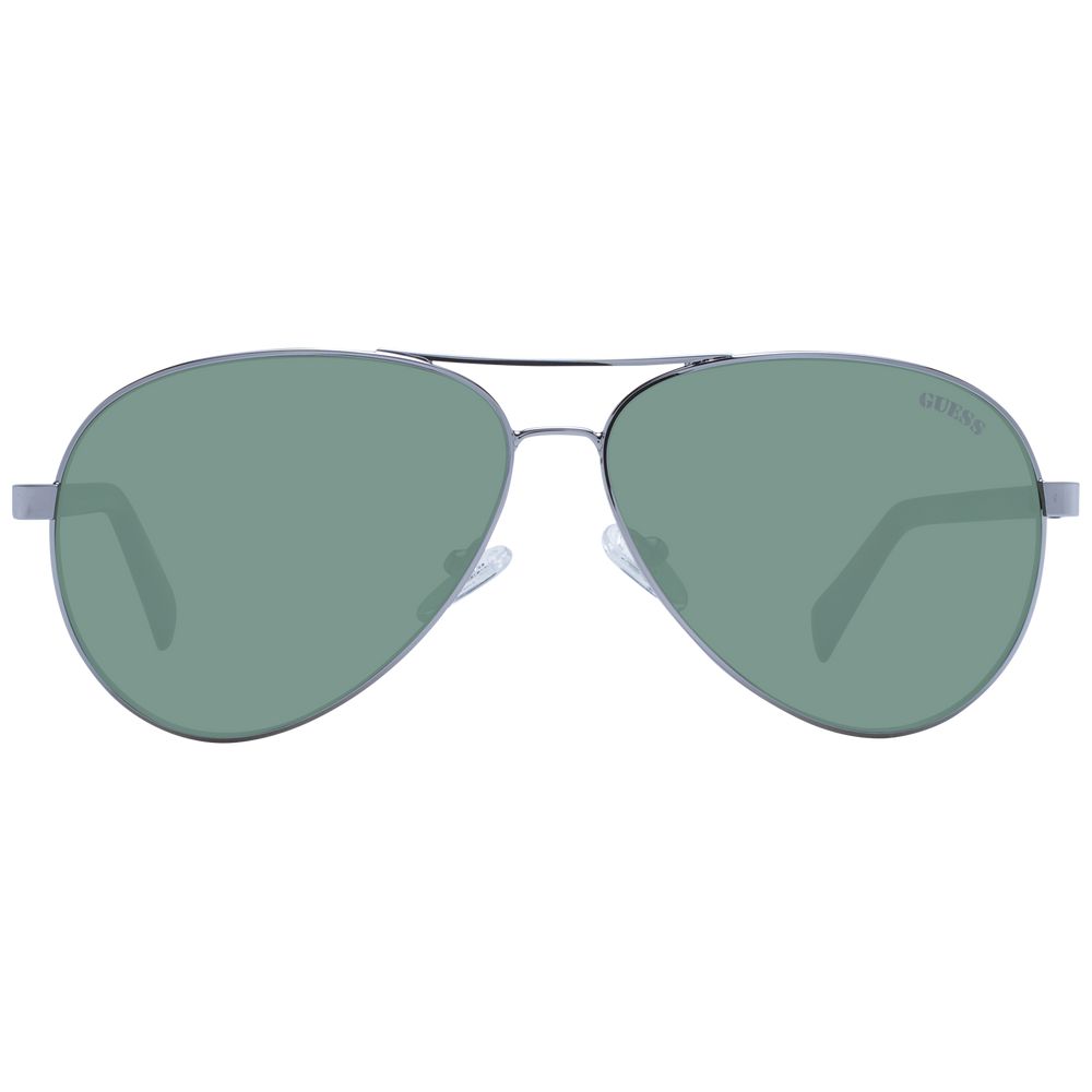 Guess Aviator Non-Polarized Dark-Tint Metal Sunglasses - Silver