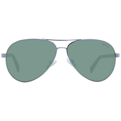 Guess Aviator Non-Polarized Dark-Tint Metal Sunglasses - Silver