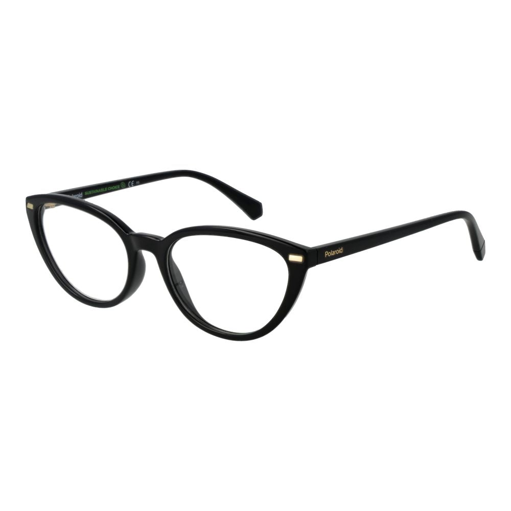 Eyeglasses Frames by Polaroid for women in eco-polyamide black showcases a refined full-frame frame design with a refined black coloured frame finish for a refined and sophisticated look.
