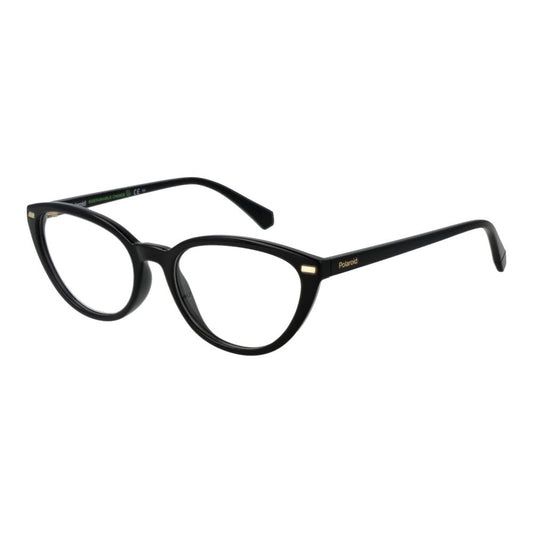 Eyeglasses Frames by Polaroid for women in eco-polyamide black showcases a refined full-frame frame design with a refined black coloured frame finish for a refined and sophisticated look.