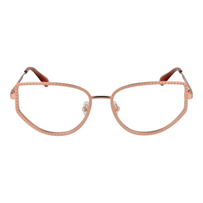 Eyeglasses Frames by Max & Co for women in metal rose-gold showcases a reflective silhouette, artfully incorporating a sophisticated rose-gold coloured frame with a distinct full-frame frame design.