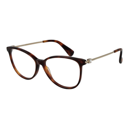 Eyeglasses Frames by Max Mara for women in metal brown showcases a reflective silhouette, artfully incorporating a sophisticated brown coloured frame with a distinct full-frame frame design.