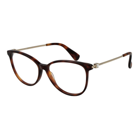 Eyeglasses Frames by Max Mara for women in metal brown showcases a reflective silhouette, artfully incorporating a sophisticated brown coloured frame with a distinct full-frame frame design.