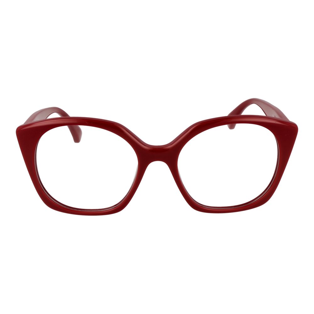 Max Mara Women's Full-Rim Round Plastic Eyeglasses Frames - Red