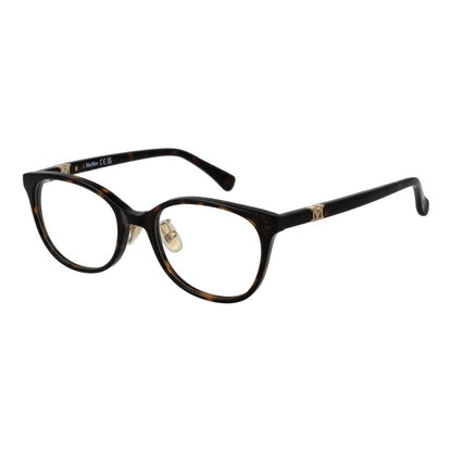 Eyeglasses Frames by Max Mara for women in acetate brown features a refined silhouette, showcasing a refined brown coloured frame and full-frame frame design for a sophisticated, premium look.