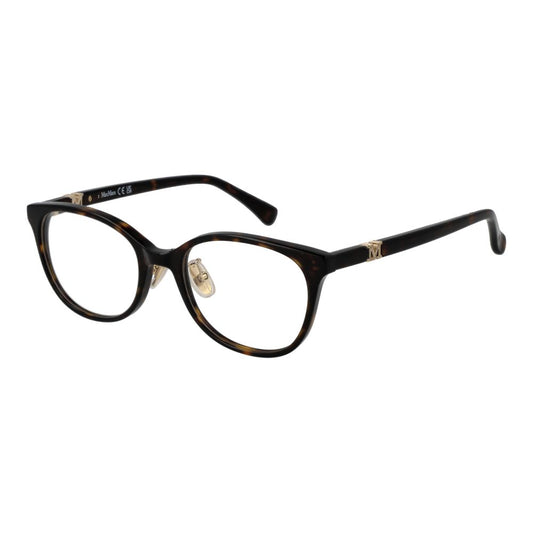 Eyeglasses Frames by Max Mara for women in acetate brown features a refined silhouette, showcasing a refined brown coloured frame and full-frame frame design for a sophisticated, premium look.