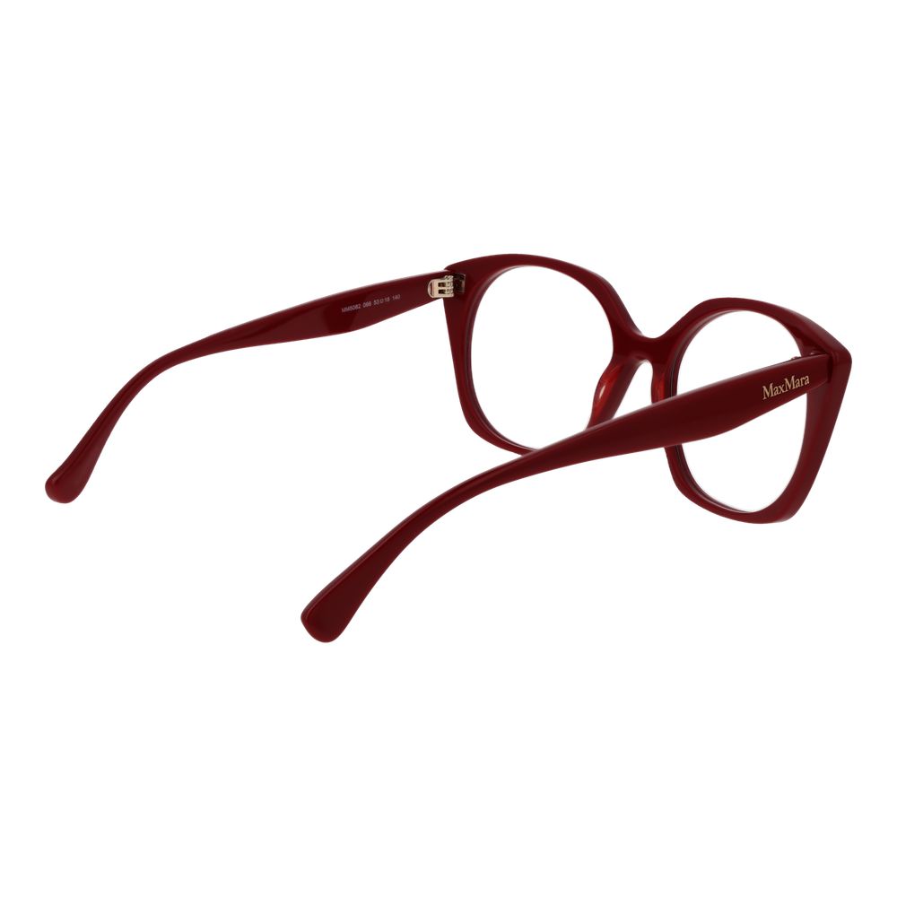 Max Mara Women's Full-Rim Round Plastic Eyeglasses Frames - Red