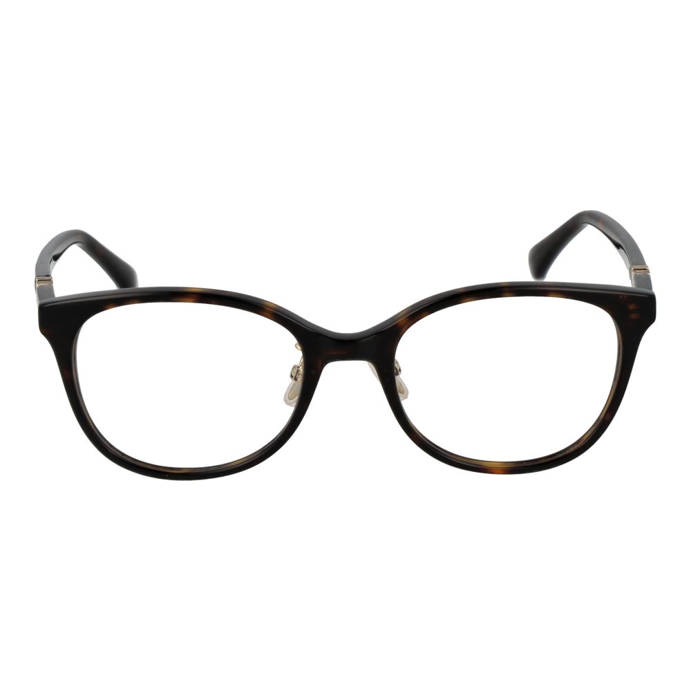 Eyeglasses Frames by Max Mara for women in acetate brown features an refined silhouette, showcasing a sophisticated brown coloured frame and refined full-frame frame design for a refined look.