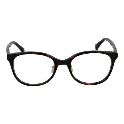 Eyeglasses Frames by Max Mara for women in acetate brown features an refined silhouette, showcasing a sophisticated brown coloured frame and refined full-frame frame design for a refined look.