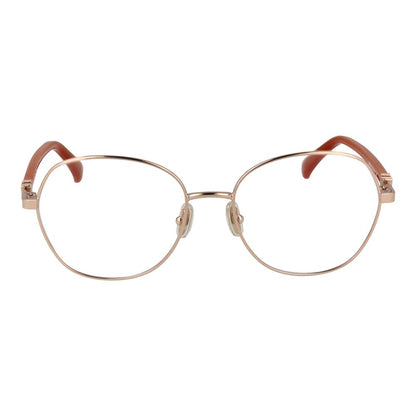 Eyeglasses Frames by Max Mara for women in metal and gold showcases an refined full-frame frame design featuring a sophisticated gold coloured frame for an refined and refined aesthetic.