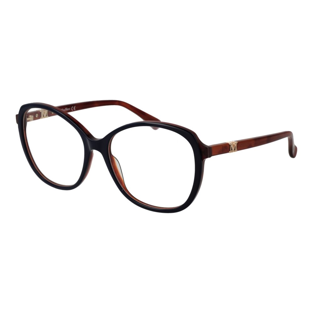 Eyeglasses Frames by Max Mara for women in plastic blue features an refined silhouette, showcasing the refined blue coloured frame and sophisticated full-frame frame design.