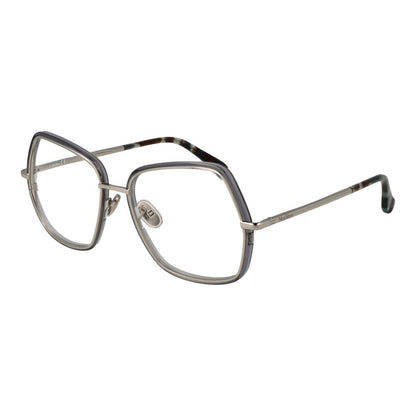 Eyeglasses Frames by Max Mara for women in metal and silver showcases a refined silhouette, detailed with a silver coloured frame finish and a sophisticated full-frame frame design.