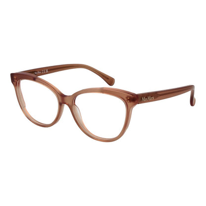 Eyeglasses Frames by Max Mara for women in acetate and brown showcases an refined full-frame frame design featuring a sophisticated brown coloured frame for an refined and refined aesthetic.