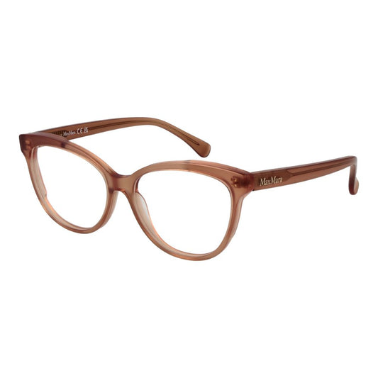 Eyeglasses Frames by Max Mara for women in acetate and brown showcases an refined full-frame frame design featuring a sophisticated brown coloured frame for an refined and refined aesthetic.