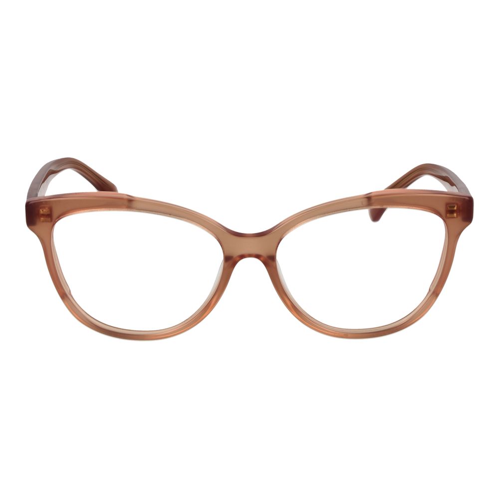 Eyeglasses Frames by Max Mara for women in acetate brown features a refined silhouette, showcasing a refined brown coloured frame and full-frame frame design for a sophisticated, premium look.