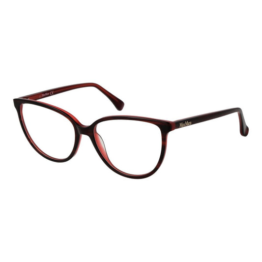 Eyeglasses Frames by Max Mara for women in acetate burgundy showcases a refined full-frame frame design with a refined burgundy coloured frame finish for a refined and sophisticated look.