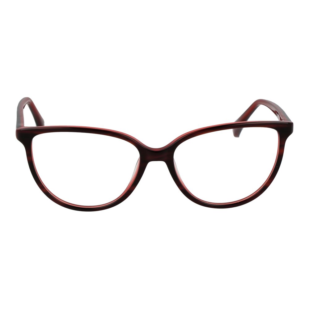 Eyeglasses Frames by Max Mara for women in acetate burgundy features an refined silhouette, showcasing the refined burgundy coloured frame and sophisticated full-frame frame design.