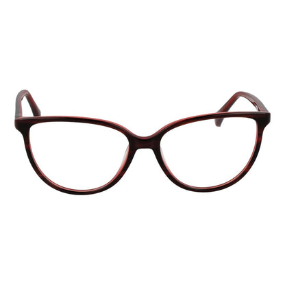 Eyeglasses Frames by Max Mara for women in acetate burgundy features an refined silhouette, showcasing the refined burgundy coloured frame and sophisticated full-frame frame design.