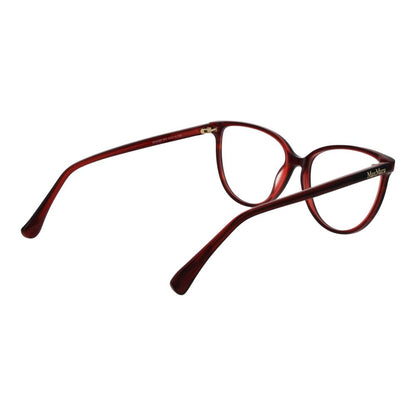 Eyeglasses Frames by Max Mara for women in acetate and burgundy showcases a refined silhouette, detailed with a burgundy coloured frame finish and a sophisticated full-frame frame design.