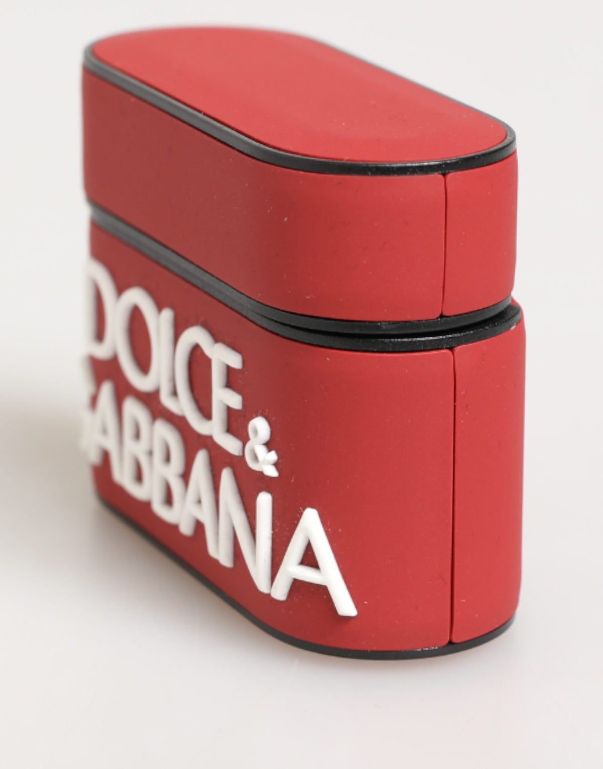 Dolce & Gabbana Polycarbonate PVC Rubber & Silicone Earbuds Carrying Case - Red White