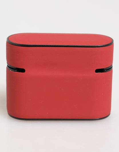 Dolce & Gabbana Polycarbonate PVC Rubber & Silicone Earbuds Carrying Case - Red White