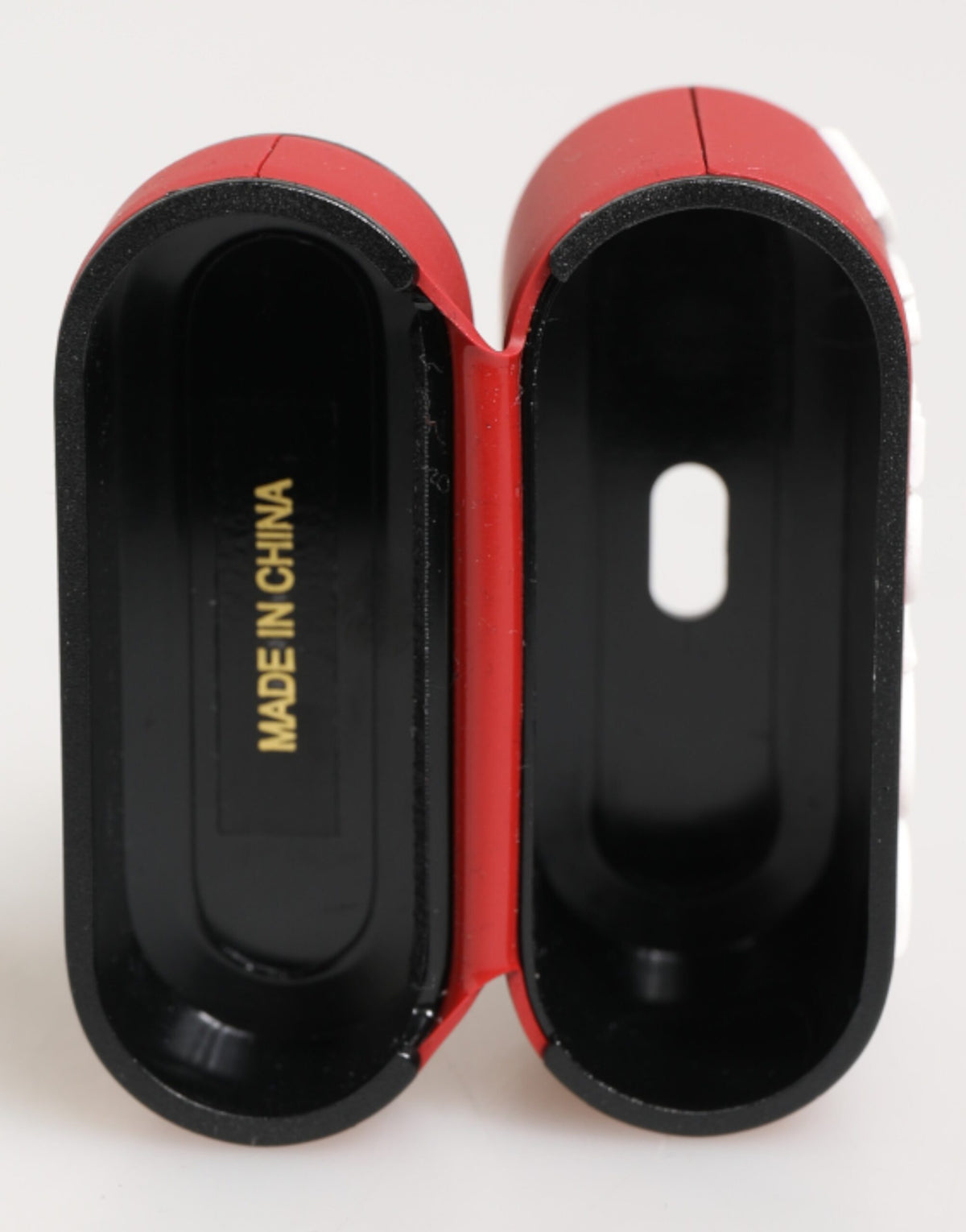 Dolce & Gabbana Polycarbonate PVC Rubber & Silicone Earbuds Carrying Case - Red White