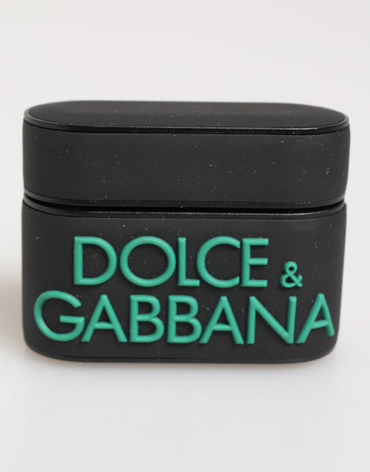 Earbuds Carrying Case by Dolce & Gabbana for unisex in polyester black & mint-green presents a avant-garde silhouette, showcasing the avant-garde design of this TU Polycarbonate PVC Polyurethane & Rubber Earbuds Carrying Case with a avant-garde finish.
