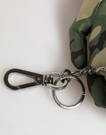 Dolce & Gabbana Camouflage Multicolor Animal Silhouette Keychain Keyring
