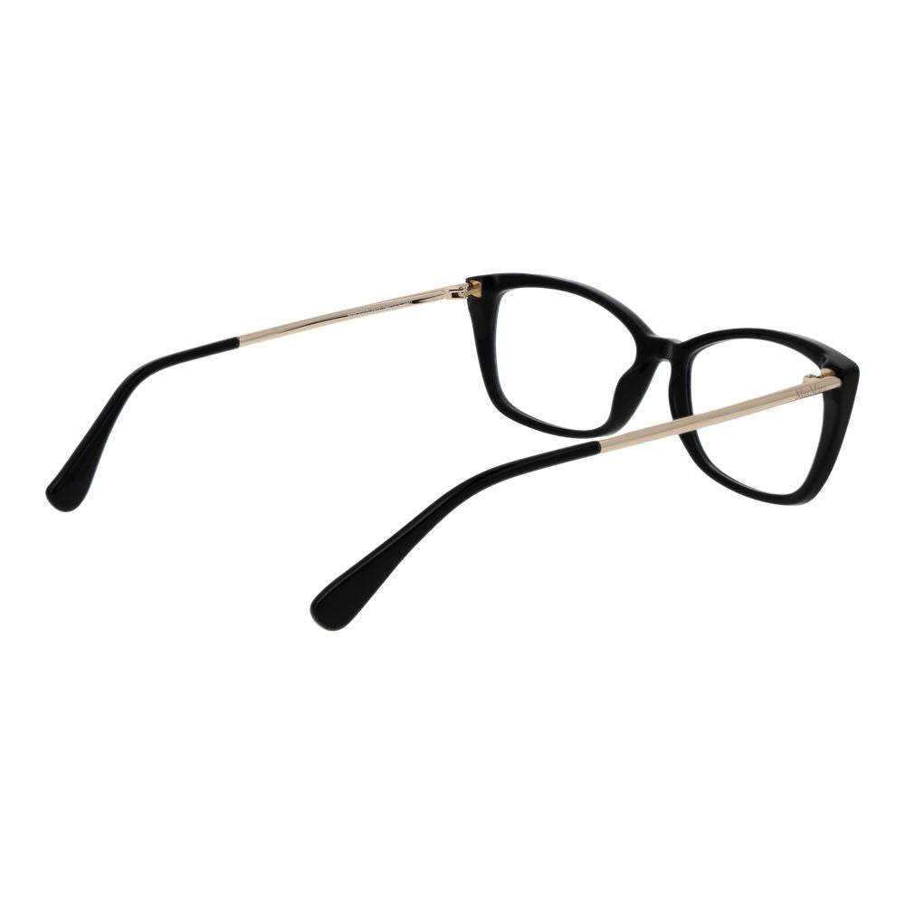 Eyeglasses Frames by Max Mara for women in plastic black features a refined silhouette, showcasing a refined black coloured frame and full-frame frame design for a sophisticated, premium look.