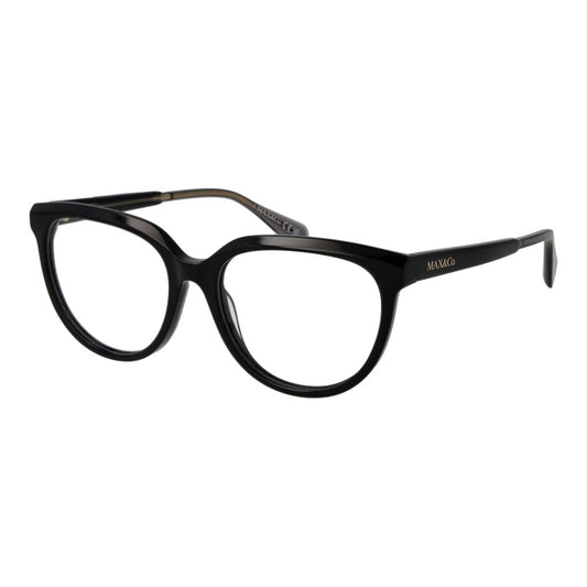 Eyeglasses Frames by Max & Co for women in acetate black features an refined silhouette, showcasing the refined black coloured frame and sophisticated full-frame frame design.