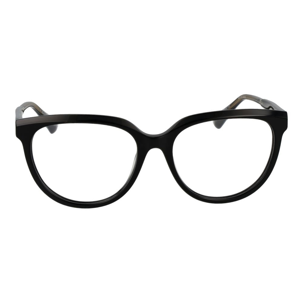 Eyeglasses Frames by Max & Co for women in acetate black showcases a reflective silhouette, artfully incorporating a sophisticated black coloured frame with a distinct full-frame frame design.