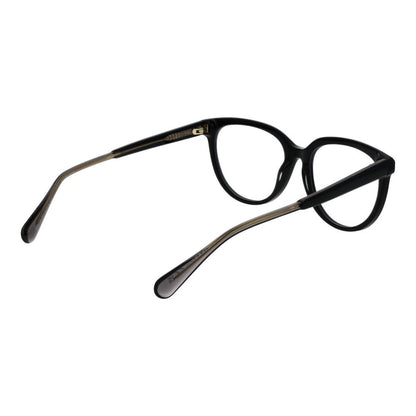 Eyeglasses Frames by Max & Co for women in acetate black features an refined silhouette, showcasing a sophisticated black coloured frame and refined full-frame frame design for a refined look.