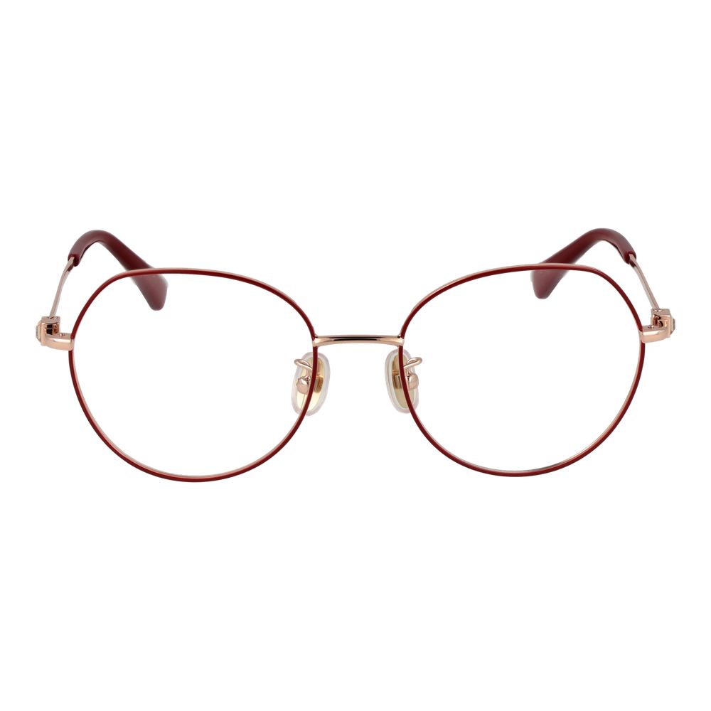 Eyeglasses Frames by Max Mara for women in metal red showcases a refined full-frame frame design with a refined red coloured frame finish for a refined and sophisticated look.