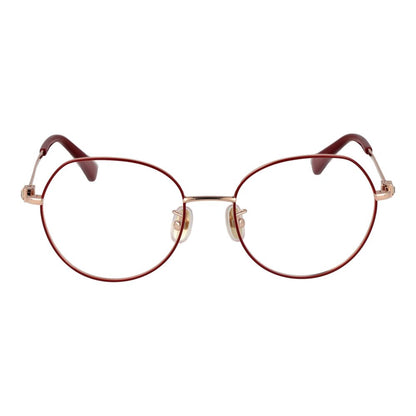 Eyeglasses Frames by Max Mara for women in metal red showcases a refined full-frame frame design with a refined red coloured frame finish for a refined and sophisticated look.
