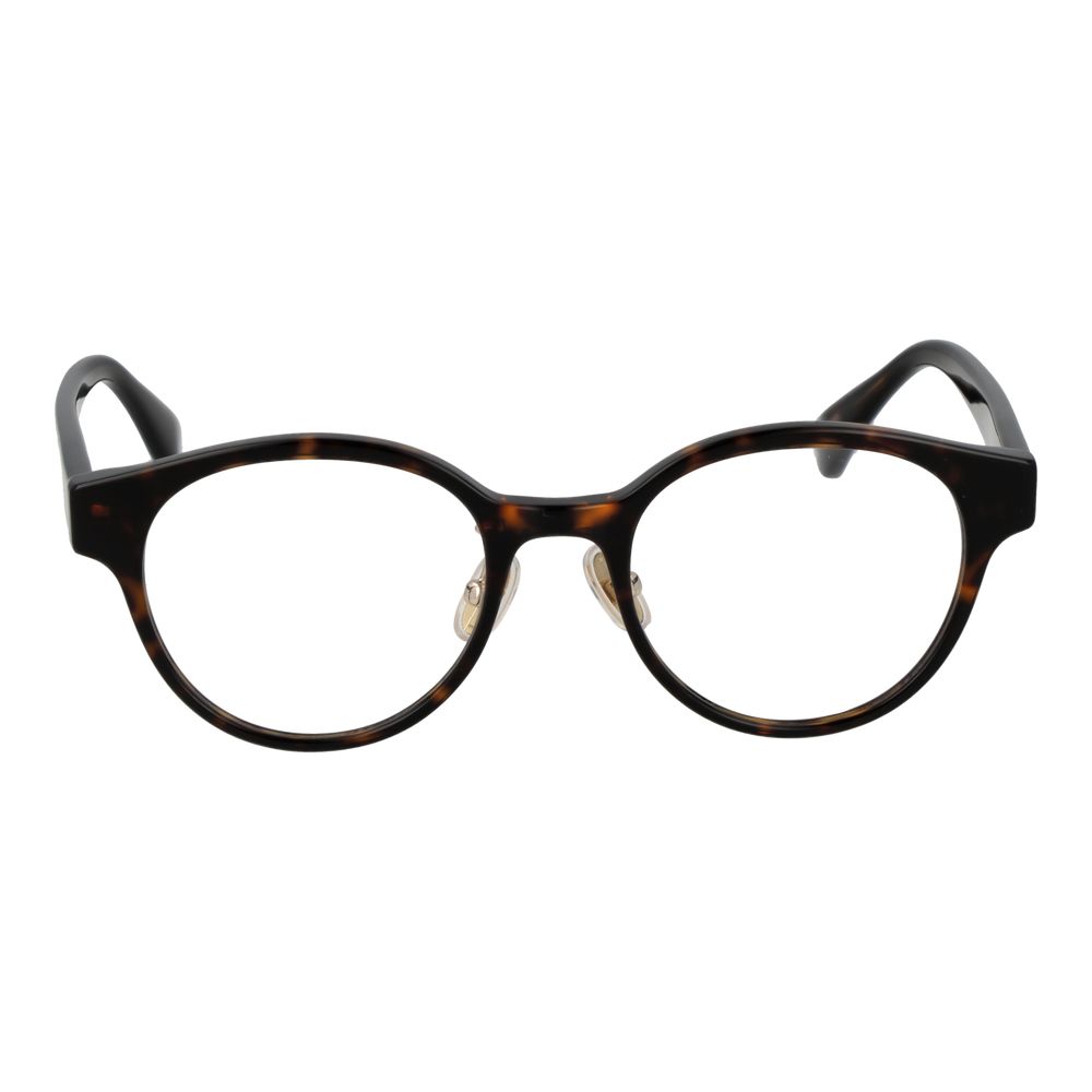 Eyeglasses Frames by Max Mara for women in acetate and brown showcases an refined full-frame frame design featuring a sophisticated brown coloured frame for an refined and refined aesthetic.