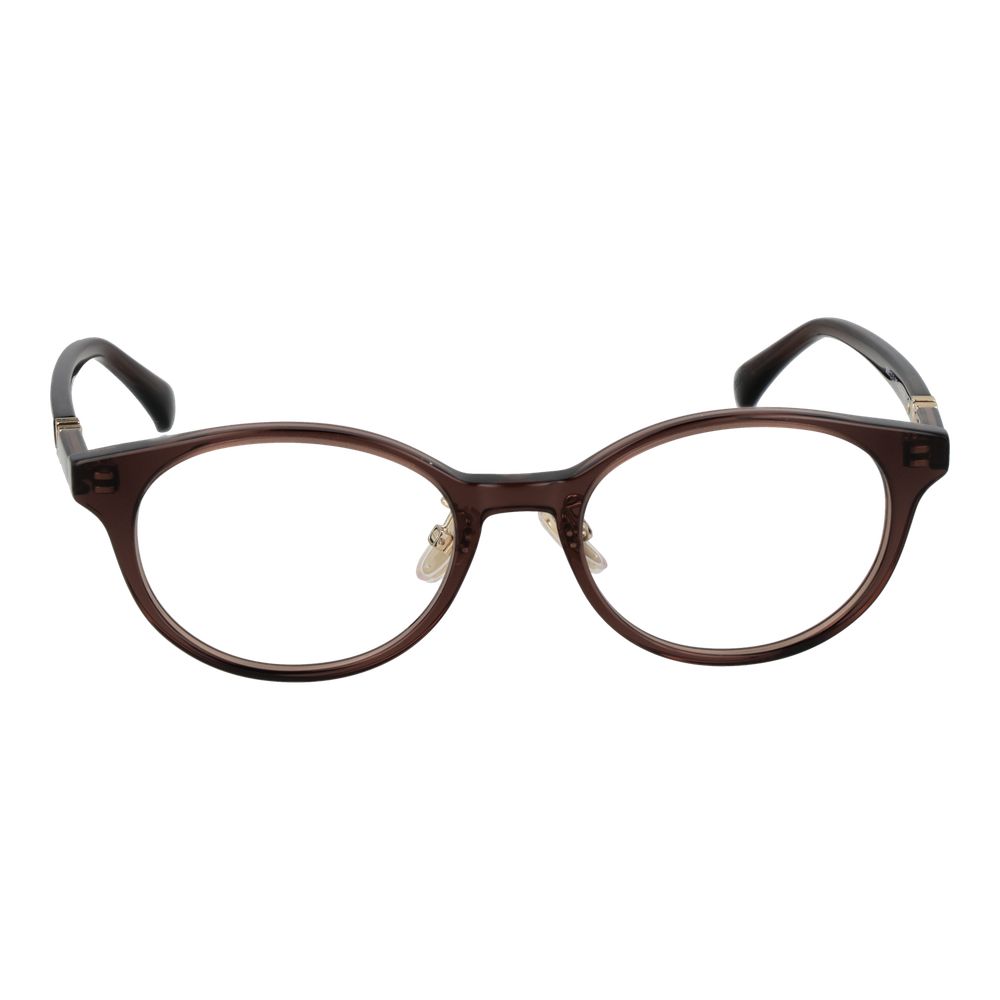 Eyeglasses Frames by Max Mara for women in acetate brown features an refined silhouette, showcasing a sophisticated brown coloured frame and refined full-frame frame design for a refined look.