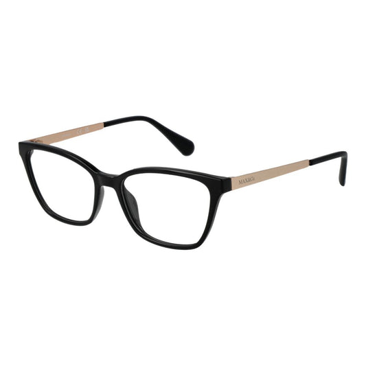 Eyeglasses Frames by Max & Co for women in plastic black features a refined silhouette, showcasing a refined black coloured frame and full-frame frame design for a sophisticated, premium look.