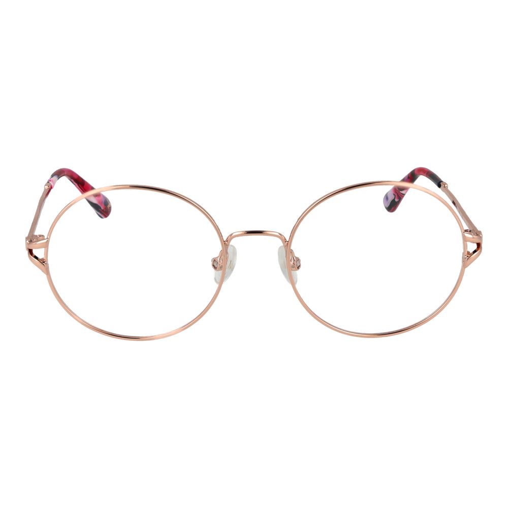 Eyeglasses Frames by Christian Lacroix for women in rose-gold features an refined silhouette, showcasing a sophisticated rose-gold coloured frame and refined full-frame frame design for a refined look.