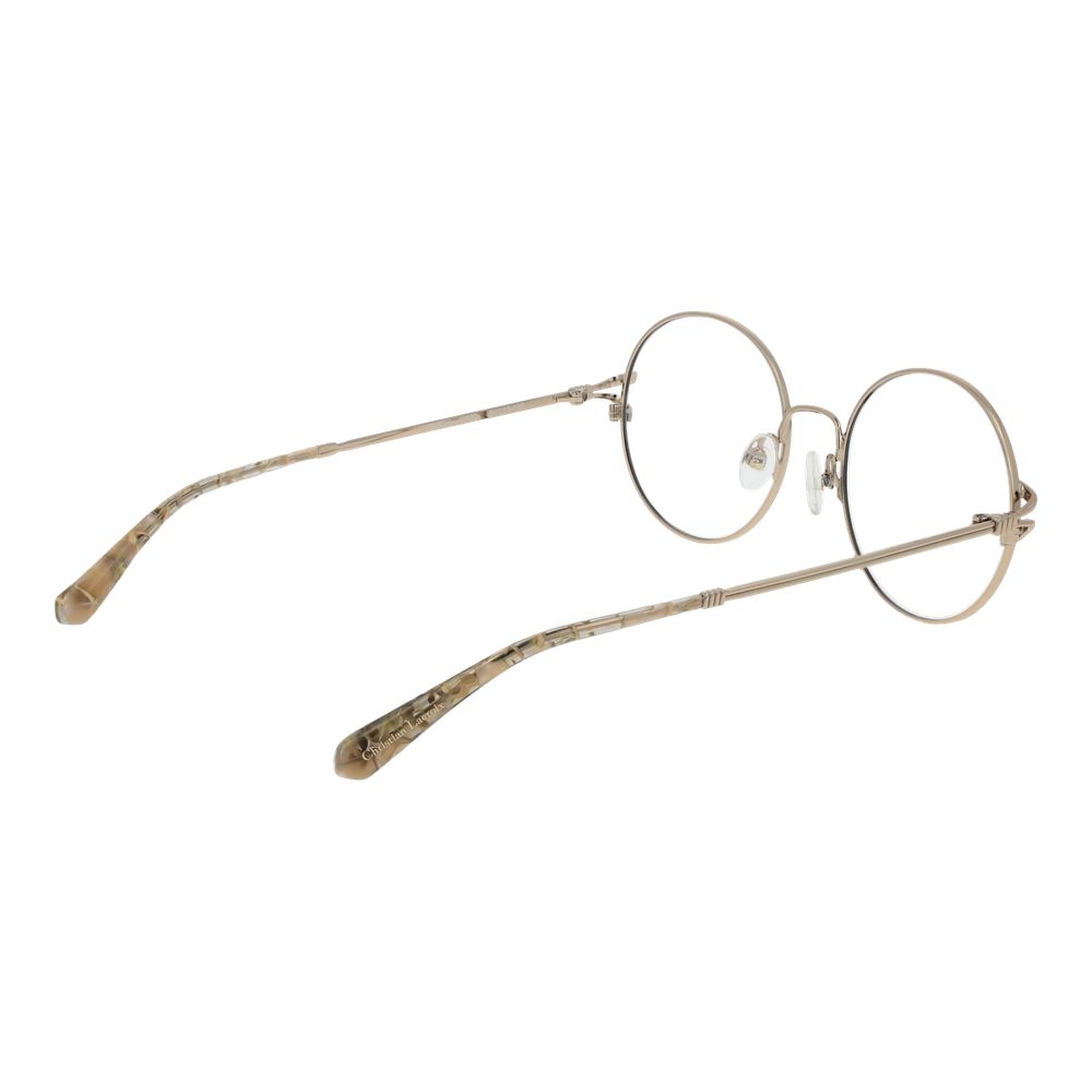 Eyeglasses Frames by Christian Lacroix for women in black showcases a reflective silhouette, artfully incorporating a sophisticated black coloured frame with a distinct full-frame frame design.