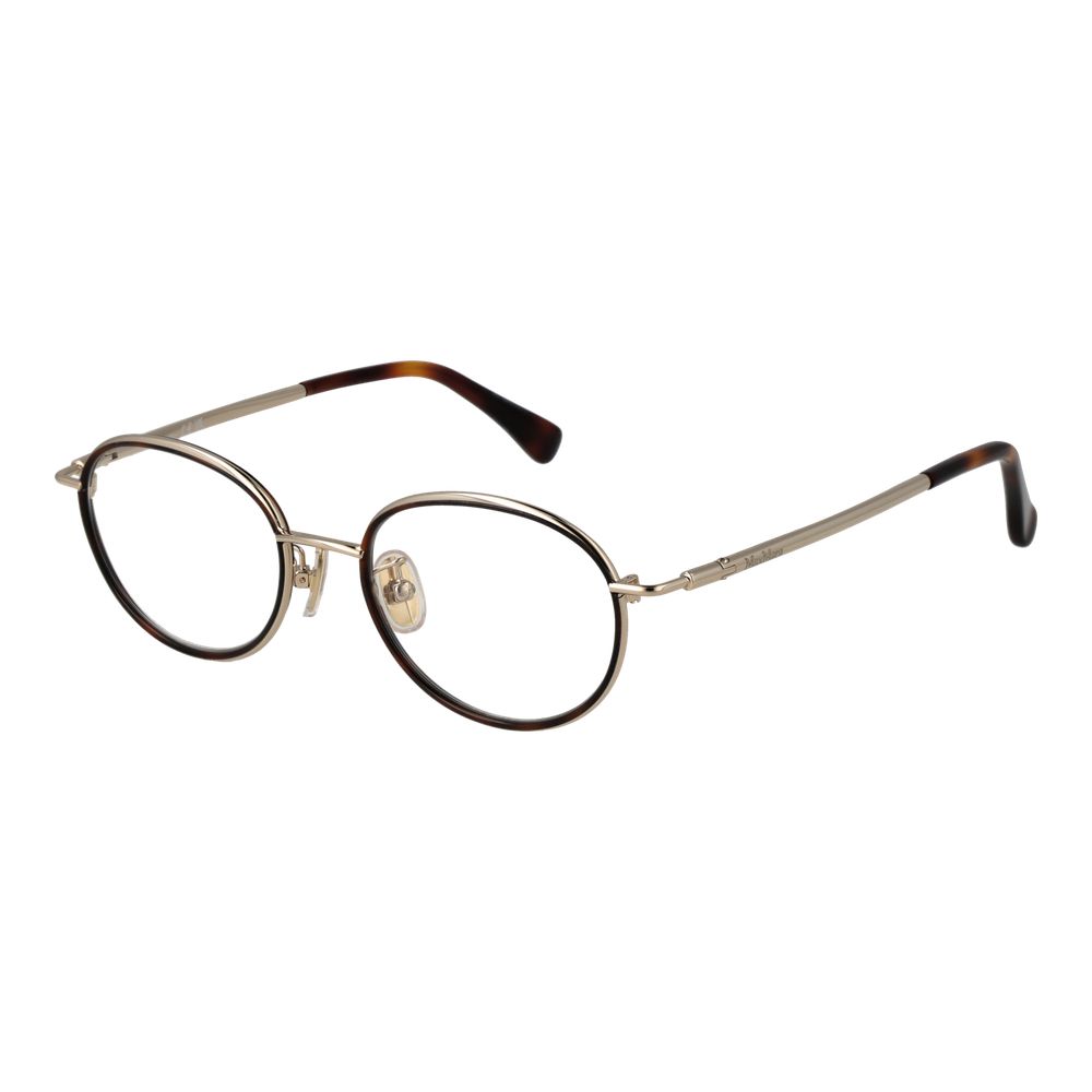 Eyeglasses Frames by Max Mara for women in metal brown showcases a refined full-frame frame design with a refined brown coloured frame finish for a refined and sophisticated look.