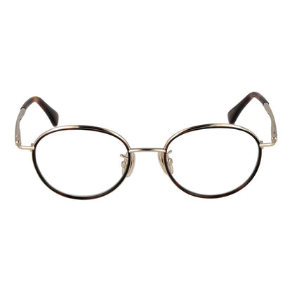 Eyeglasses Frames by Max Mara for women in metal brown features an refined silhouette, showcasing the refined brown coloured frame and sophisticated full-frame frame design.