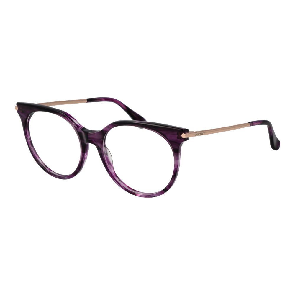 Eyeglasses Frames by Max Mara for women in acetate purple features an refined silhouette, showcasing a sophisticated purple coloured frame and refined full-frame frame design for a refined look.