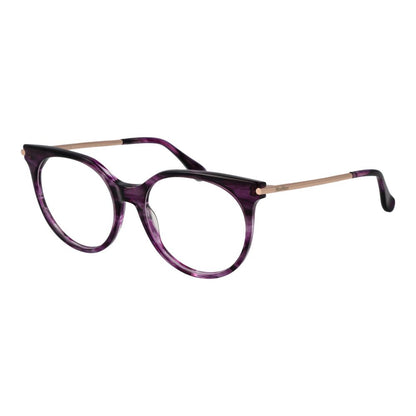 Eyeglasses Frames by Max Mara for women in acetate purple features an refined silhouette, showcasing a sophisticated purple coloured frame and refined full-frame frame design for a refined look.